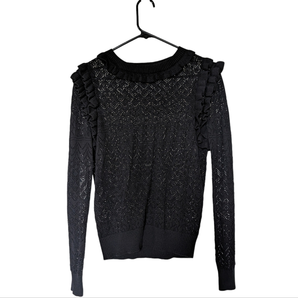Ruffle sleeve stylish sweater